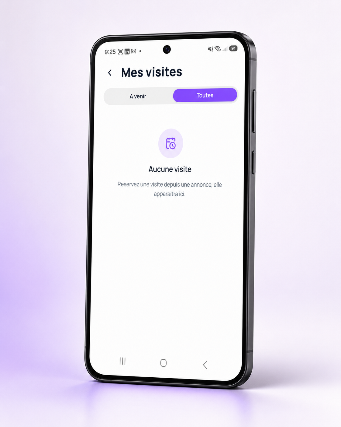 Écran mobile 1 de l'application Immo Manager